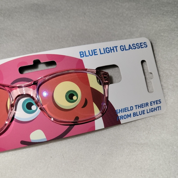 ICU Eyewear Kids Youth Screen Vision Blue Light Filtering Pink Oval Glasses New - Picture 3 of 7